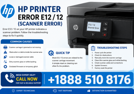 HP Printer Error E12 / 12