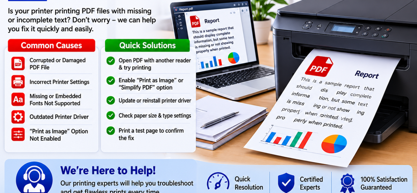 Printer Prints PDF With Missing Text