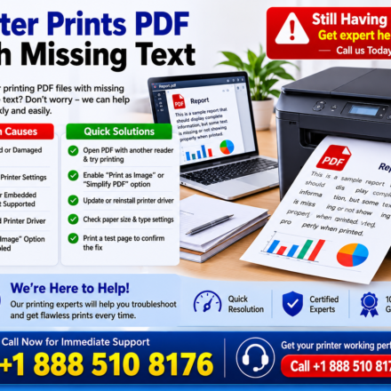 Printer Prints PDF With Missing Text